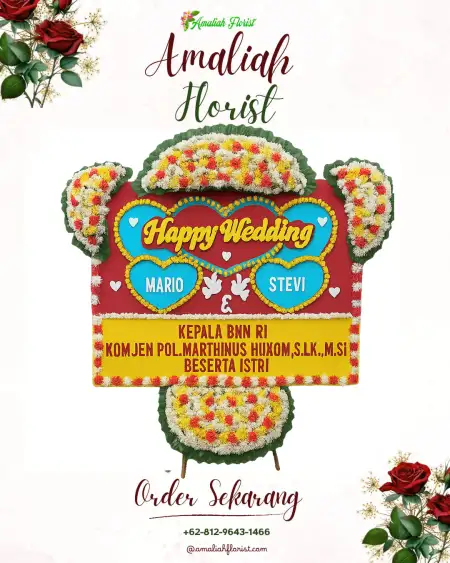 Papan Bunga Pernikahan Telaga Antang